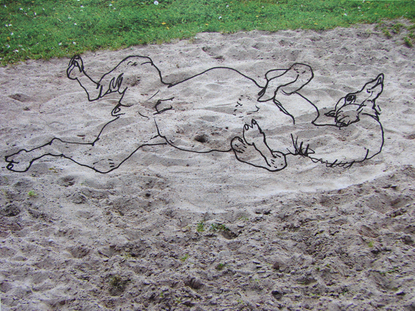 sand (2008, combinated technique, 13 x 9 cm)